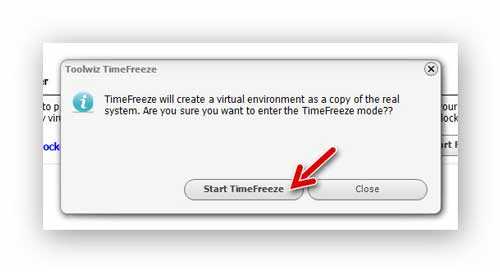 запуск Toolwiz Time Freeze