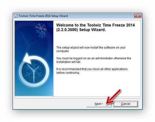 установка Toolwiz Time Freeze