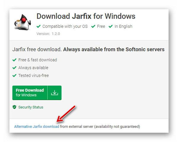 Jarfix for Windows